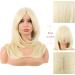 MapofBeauty 20 Long Layered Synthetic Hair Wig with Bangs - Light Blonde - Buy Online on SooperMarket.com