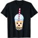 Kawaii Boba Milk Tea | Cute Peach Bubble Tea Lover Gift T-Shirt