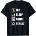 Ramen Noodles Kawaii Eat Sleep Anime Repeat Japanese Anime T-Shirt