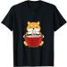 fox ramen kawaii foxes Japanese noodles T-Shirt
