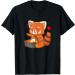 Red Panda Eating Ramen Japanese Food Noodles Soba Panda T-Shirt