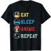 Ramen Noodles Eat Sleep Anime Repeat Japanese Manga Anime T-Shirt