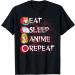 Kawaii Ramen Noodles Manga Eat Sleep Anime Repeat Anime T-Shirt