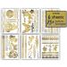Terra Tattoos Gold Silver Metallic Temporary Tats - 75+ Boho Henna Designs - Waterproof, Non-Toxic, Long-Lasting - Ideal for Beach, Festivals & More! - Buy Online on SooperMarket.com