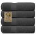 Softolle 100% Cotton Luxury Bath Towels - 600 GSM Cotton Towels for Bathroom - Set of 4 Bath Towel - Eco-Friendly, Super Soft, Highly Absorbent Bath Towel - Oeko-Tex Certified - 27 x 54 inches Grey