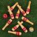 Hey!Play! Coca-Cola Lawn Bowling Game/Skittle Ball Set - Indoor and Outdoor Fun for All Ages - 10 Wooden Pins, 2 Balls, and Mesh Bag - 8-Inch - Buy Online on SooperMarket.com