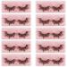 Bodermincer 10 Pairs 3D Faux Mink Hair False Eyelashes - Natural Soft Cruelty-Free Wispies & Fluffies (J006) - International Shipping Available - Buy Online on SooperMarket.com