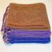 3 Pieces African Exfoliating Long Net Bath Sponge Set - Body Scrubber & Exfoliation Rag in Blue Brown & Purple | Daily Skin Smoother for All Skin Types - Worldwide Shipping - Buy Online on SooperMarket.com