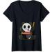 Womens Panda Ramen Kawaii Pandas Japanese Noodles V-Neck T-Shirt