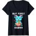 Womens But First Ramen Baphomet Noodle Soup V-Neck T-Shirt