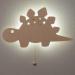 Bo Baby's ONLY Dino Wall Lamp - Battery-Powered Night Light for Baby's Room - FSC Certified Wooden Lamp - 25 000 Hours of Warm Glow - Buy Online on SooperMarket.com