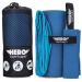 Hero Microfiber Towel for Travel, Camping, Backpacking, Beach, Gym  24 x 48 (Includes Bonus Washcloth) Blue