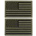 U-LIAN 2 PCS USA Flag Patch Tactical Morale Patch Embroidered American Flag Patch Hook Loop Fastener Backing Emblem,Army Green Green 2PC