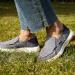 OrthoComfoot Women's Slip On Shoes with Arch Support - Plantar Fasciitis Loafers | Pain Relief Orthopedic Slippers - Light Blue, Size 8.5 W - Buy Online on SooperMarket.com