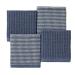 SKL Home Longborough 100% Turkish Cotton Washcloth Set - 12x12 - Denim Blue - 4 Pack - Buy Online on SooperMarket.com
