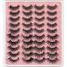 PURELEOR 20 Pairs False Eyelashes 4 Styles Mixed 3D Faux Mink Lashes Fake Eyelash(Mixed-03)