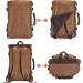 KAUKKO Canvas Khaki Outdoor Travel Backpack for Men - Hiking Camping Rucksack - Buy Online on SooperMarket.com