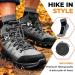 Foxelli Men's Waterproof Suede Hiking Boots - Breathable, Comfortable & Lightweight - Size 9.5 Grey - Buy Online on SooperMarket.com
