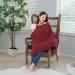 Comfy Cubs Muslin Nursing Cover - Soft & Breathable Cotton Breastfeeding Apron for Mom with Rigid Hoop - Wine Color - Buy Online on SooperMarket.com