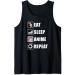 Ramen Noodles Kawaii Eat Sleep Anime Repeat Japanese Anime Tank Top