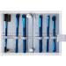 MODA Royal & Langnickel Travel Size Beautiful Eyes 7pc Makeup Brush Set with Pouch Includes - Angle Shader Crease Smudger Eye Shader Smoky Eye Brow Liner and Lash Comb Brushes Blue - Buy Online on SooperMarket.com
