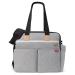 Skip Hop Diaper Bag: Iconic Duo Weekender, Extra Large Capacity with Changing Pad & Stroller Attachment, Grey Melange Duo Weekender Grey Melange