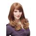 WIG ME UP - Lady's wig charming brown brunette dark blonde mix parting straight wavy tips SA077-12-2005