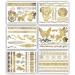Terra Tattoos Gold Silver Metallic Temporary Tats - 75+ Boho Henna Designs - Waterproof, Non-Toxic, Long-Lasting - Ideal for Beach, Festivals & More! - Buy Online on SooperMarket.com