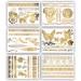 Terra Tattoos Gold Silver Metallic Temporary Tats 75+ Boho Henna Designs Mandalas  Flowers  Butterflies Waterproof Nontoxic Lasting Perfect for Beach  Festivals  & more!