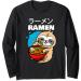 Kawaii Anime Sloth Eating Japanese Ramen Noodle Soup Long Sleeve T-Shirt