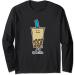 Boba Bubble Pearl Milk Tea Tapioca balls with straw Long Sleeve T-Shirt