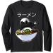 Kawaii Anime Dabbing Panda Eating Ramen Noodle Long Sleeve T-Shirt