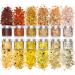 Laza 120g 12 Boxes Body Glitter Chunky Nail Mixed Holographic Hexagon Kit Gold Festival Sequin for DIY Decoration Drops- Golden Year