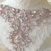 Sparkle Rhinestone Applique Beaded Patch for Wedding Dress - Rose Gold Crystal Neckline Accessory - Buy Online on SooperMarket.com