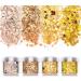 Body Glitter Chunky Nail Kit - 120g Holographic Hexagon Sequin Set for DIY, Gold Festival Decoration - Buy Online on SooperMarket.com