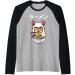 Kawaii Llamen Llama Eating a Ramen Noodle Bowl Raglan Baseball Tee