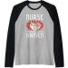 Vintage Nurse I Survive with Ramen Noodle Japanese Soup Bowl Raglan Baseball Tee