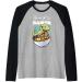 Kawaii Dino T-Rex eating Japanese Soup Ramen Noodle Raglan Baseball Tee