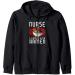 Vintage Nurse I Survive with Ramen Noodle Japanese Soup Bowl Zip Hoodie