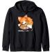 Ramen Noodles Fox Lover Kawaii Japanese Anime Zip Hoodie