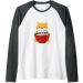 fox ramen kawaii foxes Japanese noodles Raglan Baseball Tee