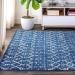 JONATHAN Y Moroccan HYPE Boho Vintage Diamond Indoor Area 5 X 8 - Blue/White - Buy Online on SooperMarket.com